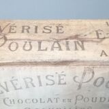Wooden box chocolat poulain