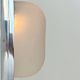 Modernist wall lamp, chrome-plated metal and sandblasted glass, France 1930