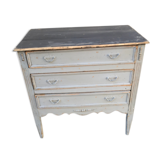 Old black and grey dresser