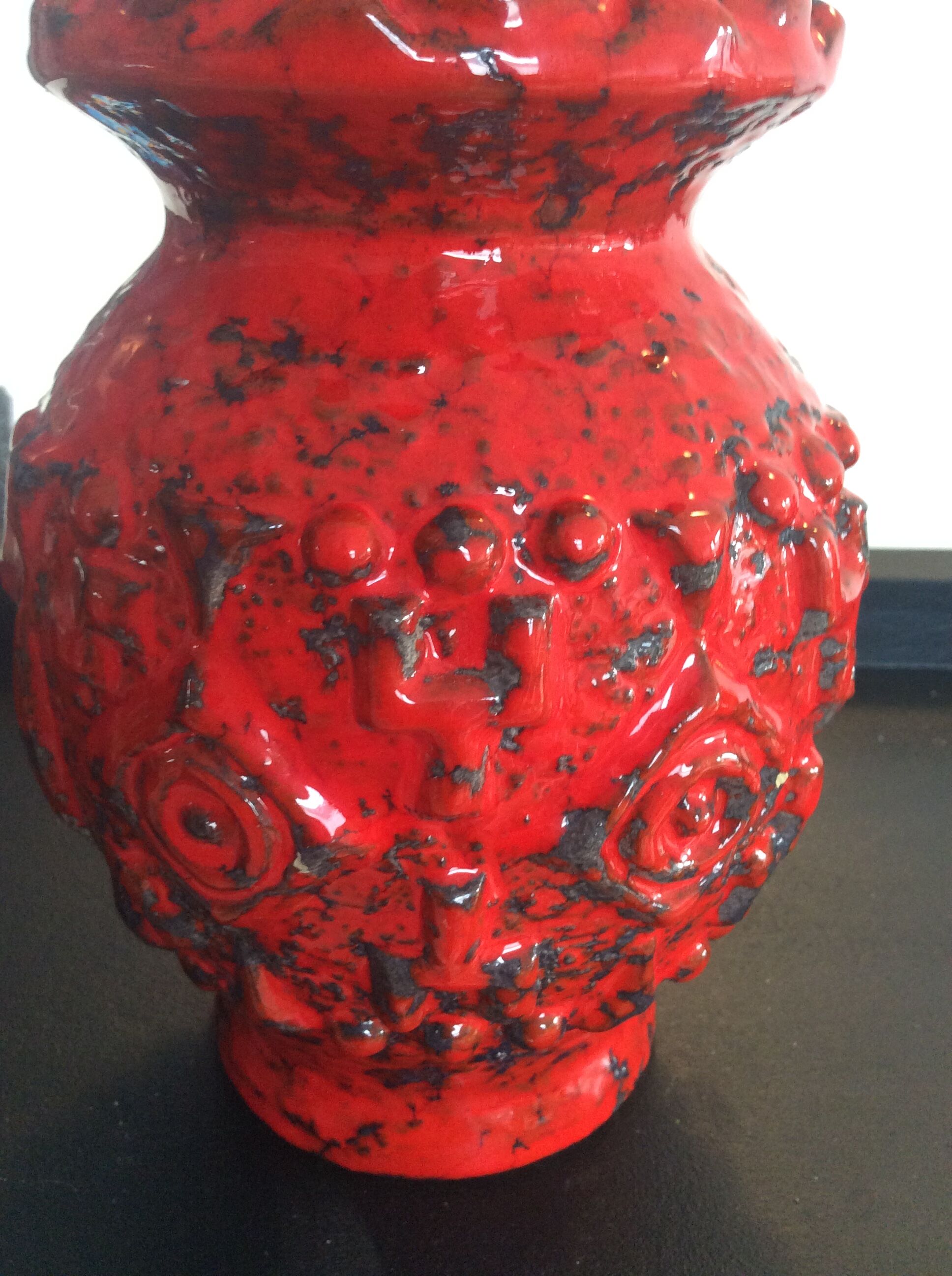 Vintage Vase West Germany in glazed ceramic 70s