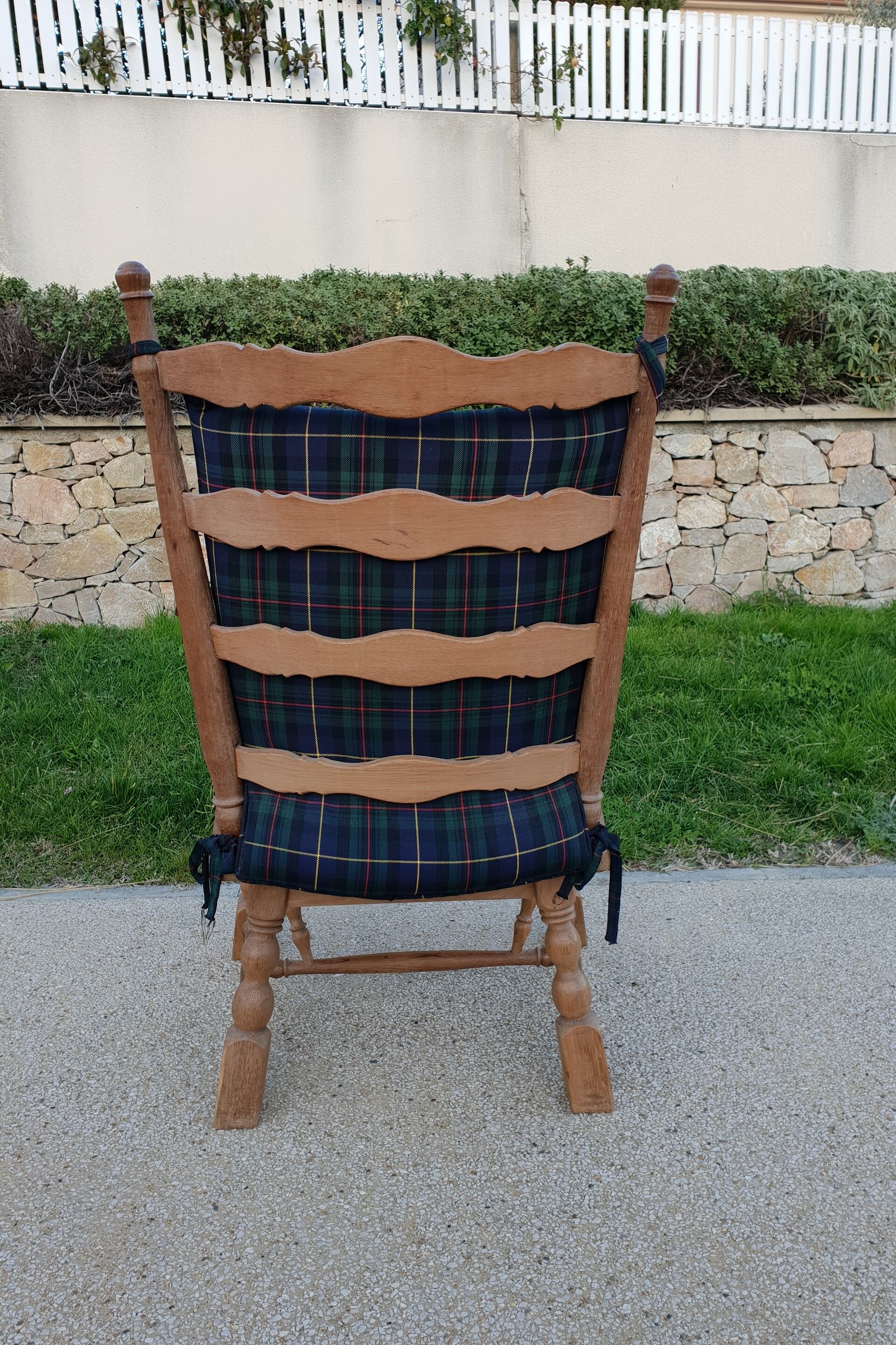 Pair of oak armchairs
