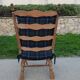 Paire de fauteuils en chêne et paille vintage