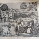 Large vintage decorative panel