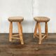Pair of harness stools from the 1950s 1960s rustic vintage design