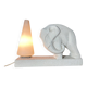 Art Deco Cubist Lamp – Primavera Workshop, Printemps. Vintage design with elephant