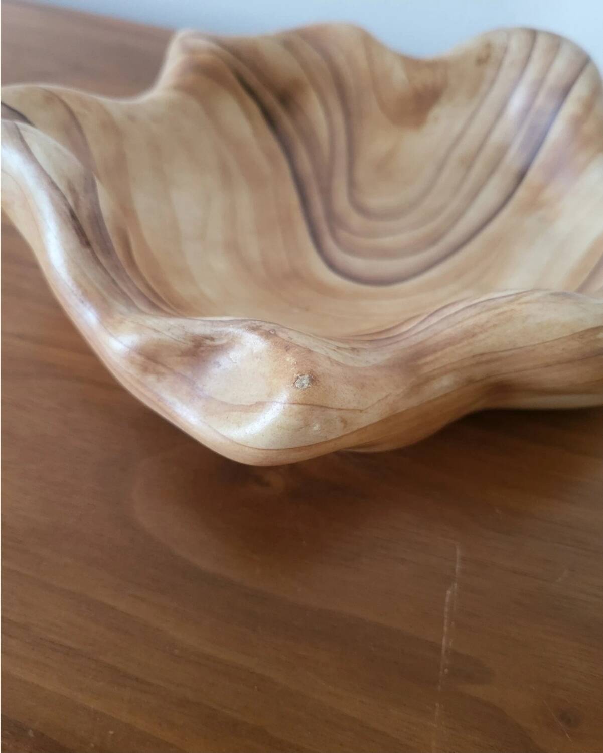 Ceramic pocket tray imitation wood Vallauris