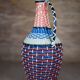 Braided thread bottle, plastic thread, scoubidou bottle, glass bottle, interior decoration,