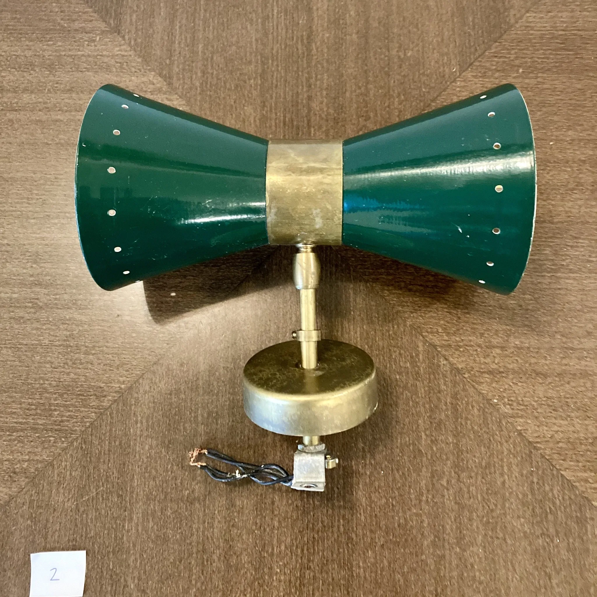 Vintage wall lamp "Diabolo" – 1950s style - green