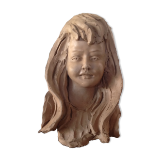 Buste fillette terre cuite Laura Paoletti