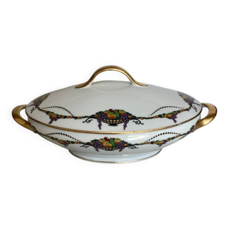 Raynaud oval porcelain tureen from Limoges