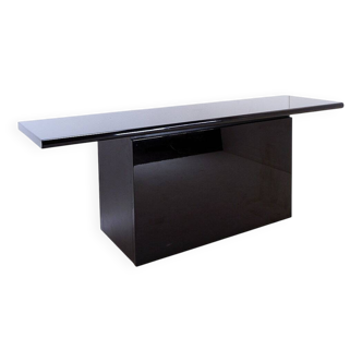 Acerbis black lacquered sideboard - Sheraton series, 1980s