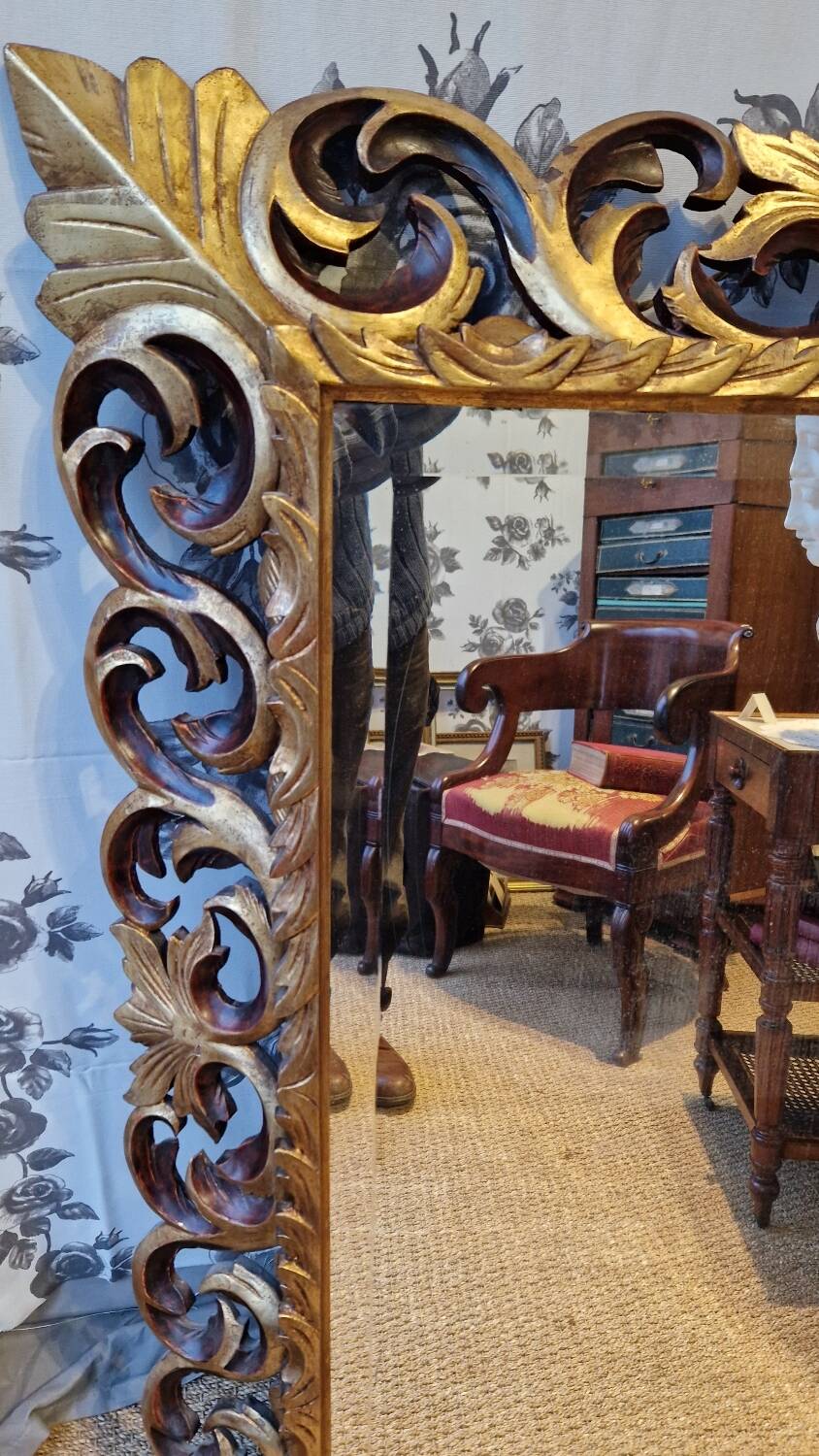 Golden rocaille mirror