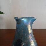 Vase with handle and spout Scavo Seguso Vetri d'Arte iridescent glass Murano 1950