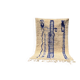 Authentic handmade Azilal Berber rug in blue and white, 2/3 m.