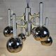 Italian design chrome vintage Space Age Gaetano Sciolari pendant lamp