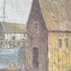 Peinture à l'huile sur toile vintage française, signée L. Salcido