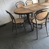 Table à manger ovale avec 6 chaises, Allemagne, années 1970