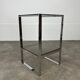 Chrome metal and smoked glass side table, 70s, side table