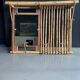 Wall-mounted bamboo coat rack