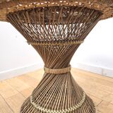Wicker side table
