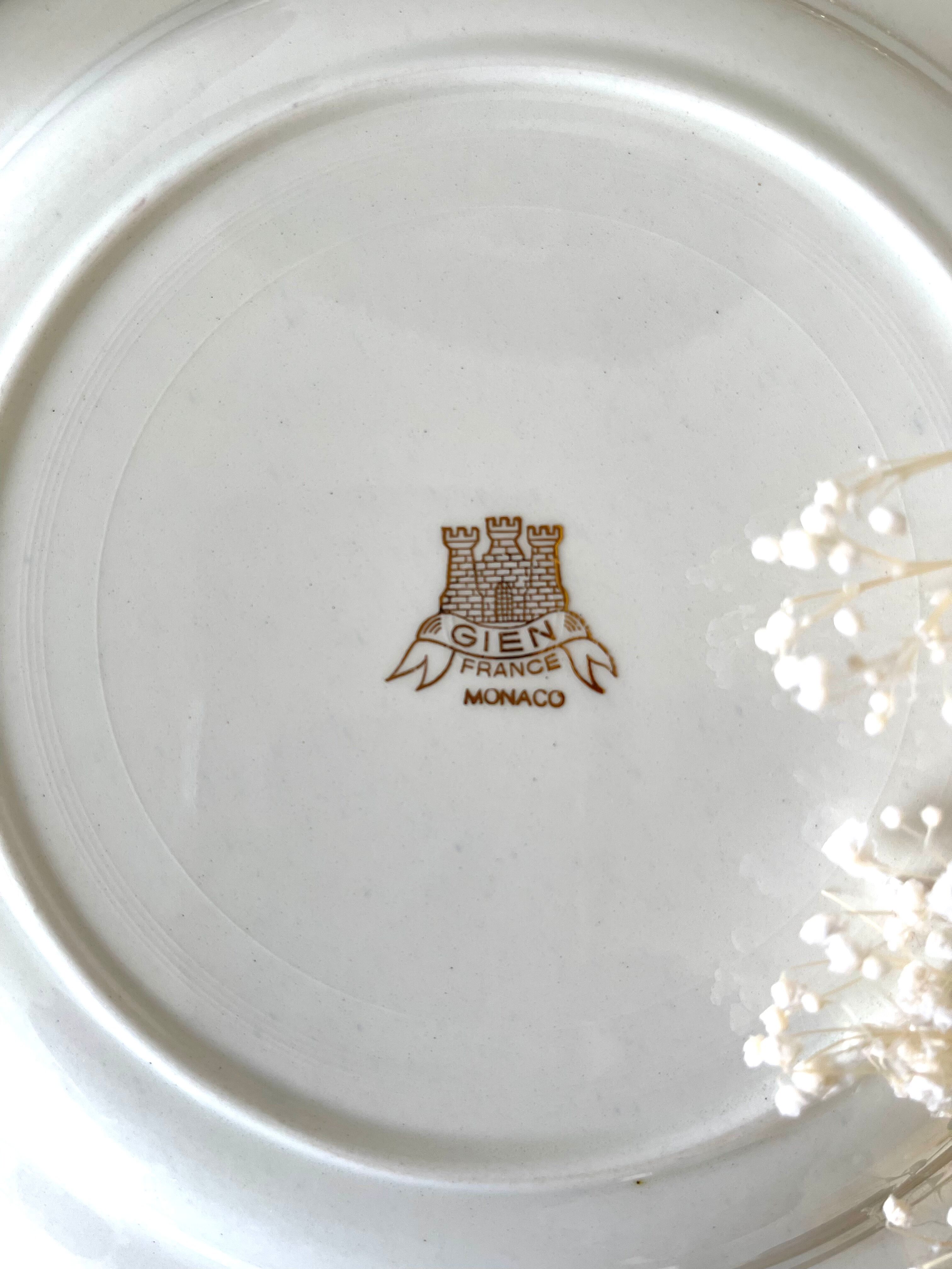 12 Gien vintage dessert plates