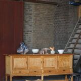 Henning Kjærnulf, mid-century Danish brutalist enfilade in oak, 1960s.