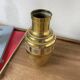 Duo of embossed brass vases