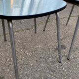 2 blue 1980s Roc La Samaritaine Formica chairs
