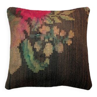 Housse de coussin kilim vintage, 40 x 40 cm