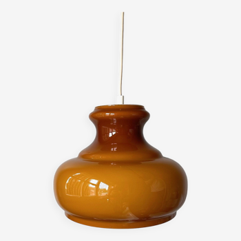 Lampe suspendue vintage marron, suspension, intérieur années 70