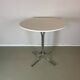 Vintage round white chrome dining table from the 70s.