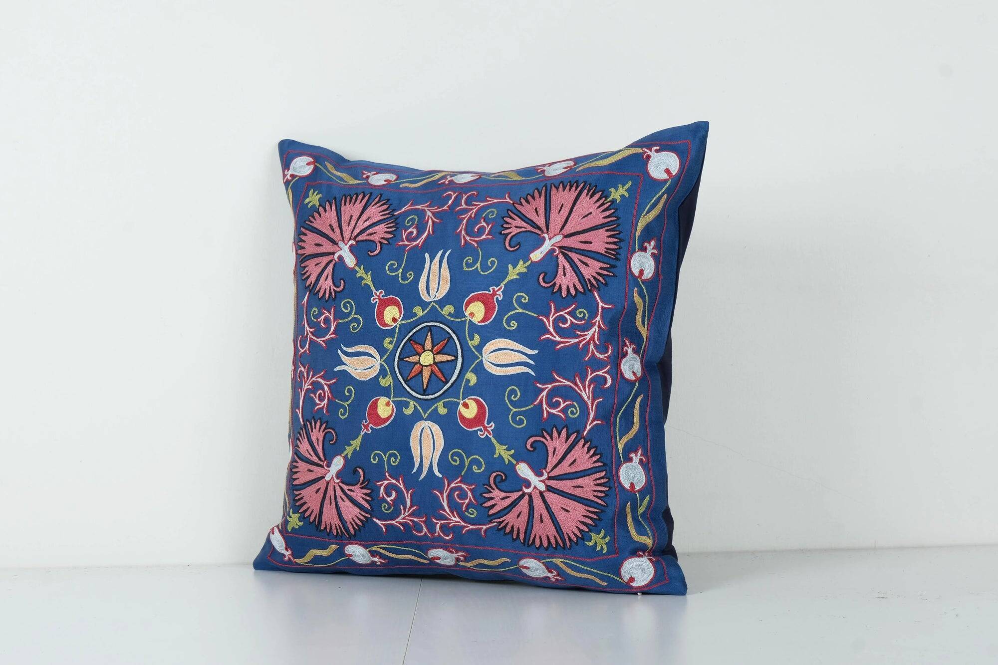 Vintage embroidered cushion cover 51x51 cm