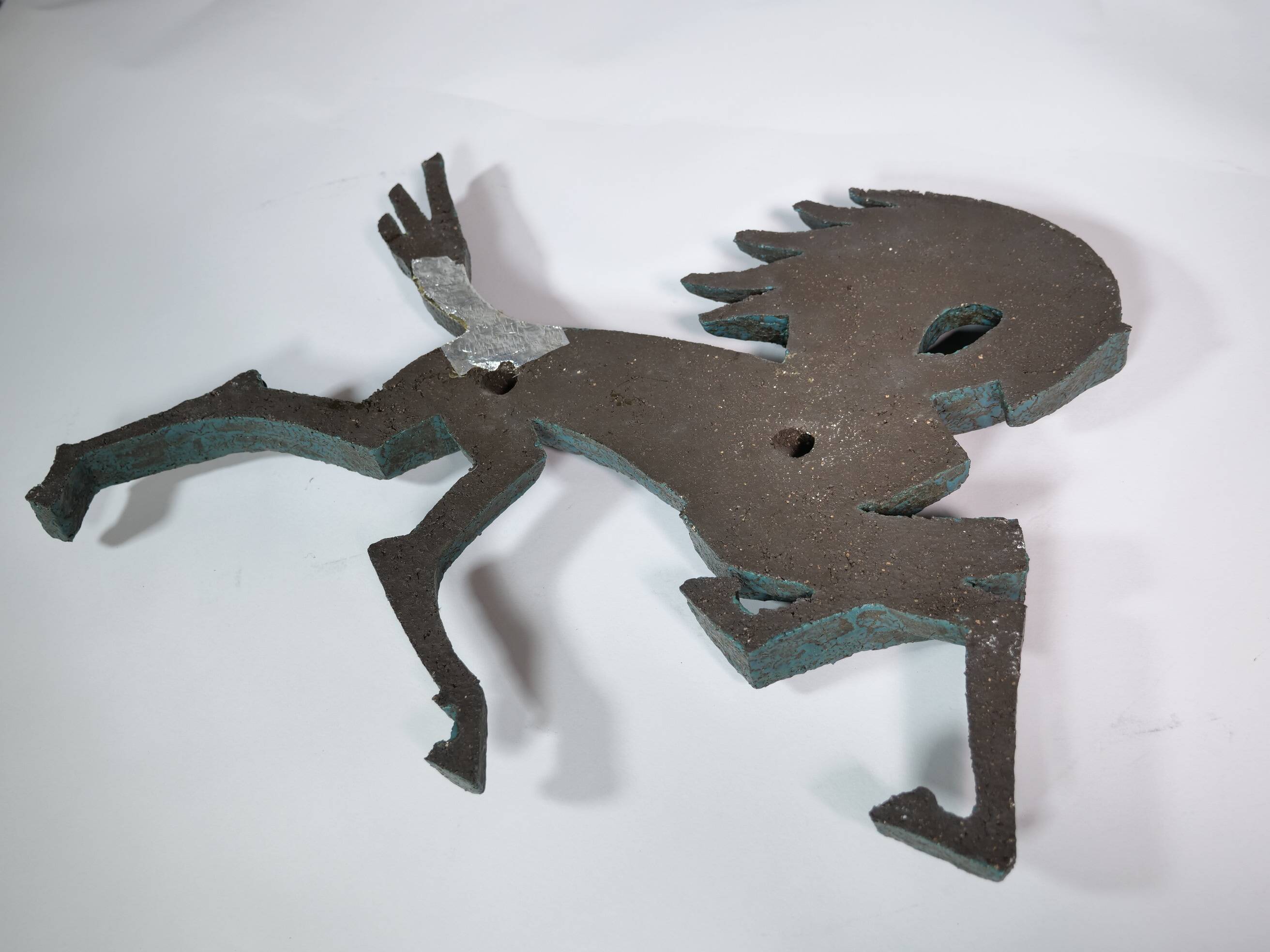 Sculpture murale de cheval en bronze, style Mid-Century, années 1960
