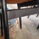 Lot de 4 chaises pieds compas noirs et rouges