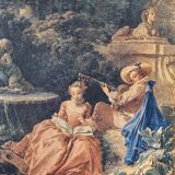 Reproduction on canvas by watteau