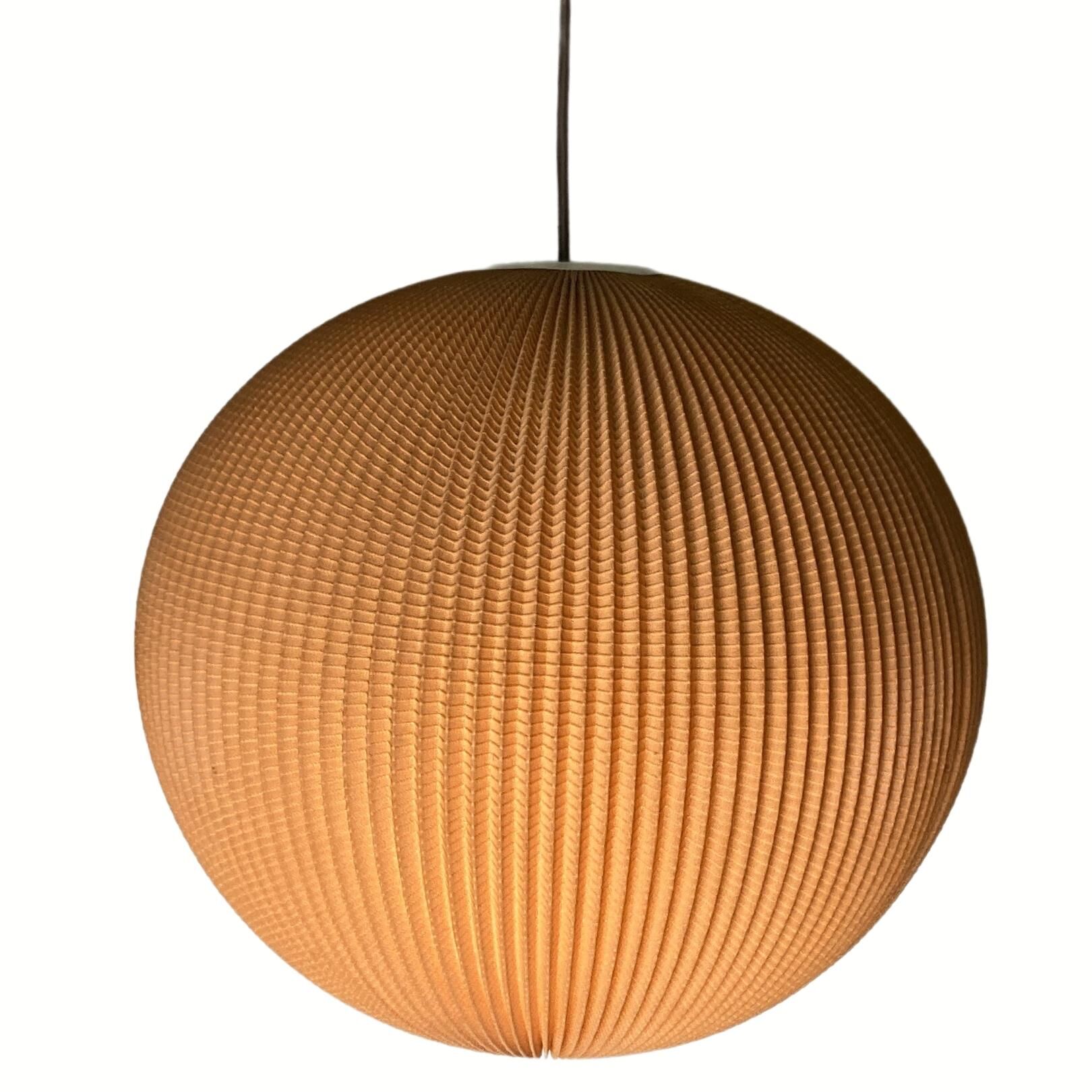 Space age cocoon plisse pendant lamps, 1960s