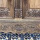 Armoire de mariage Normande sculptée en chêne clair du 19ème siècle