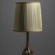 Glass Table Lamp with Textile Shade, 1960s–1970s