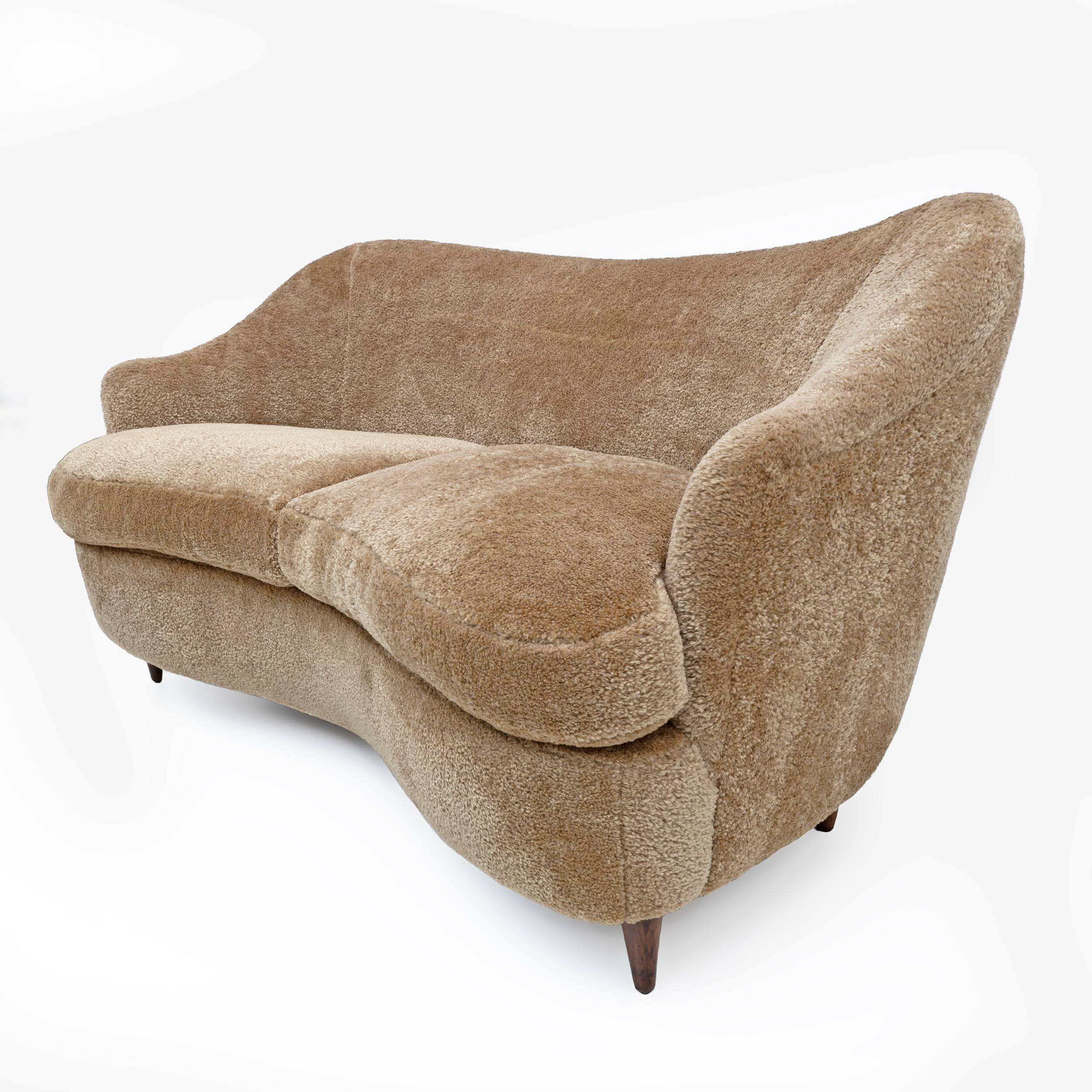 Canapé italien moderne du milieu du siècle attribué à Gio Ponti pour Casa E Giardino, 1930s
