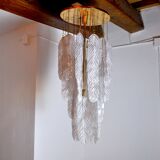Pendant lamp "Leaves" by Mazzega in Murano glass, Italy, 1970