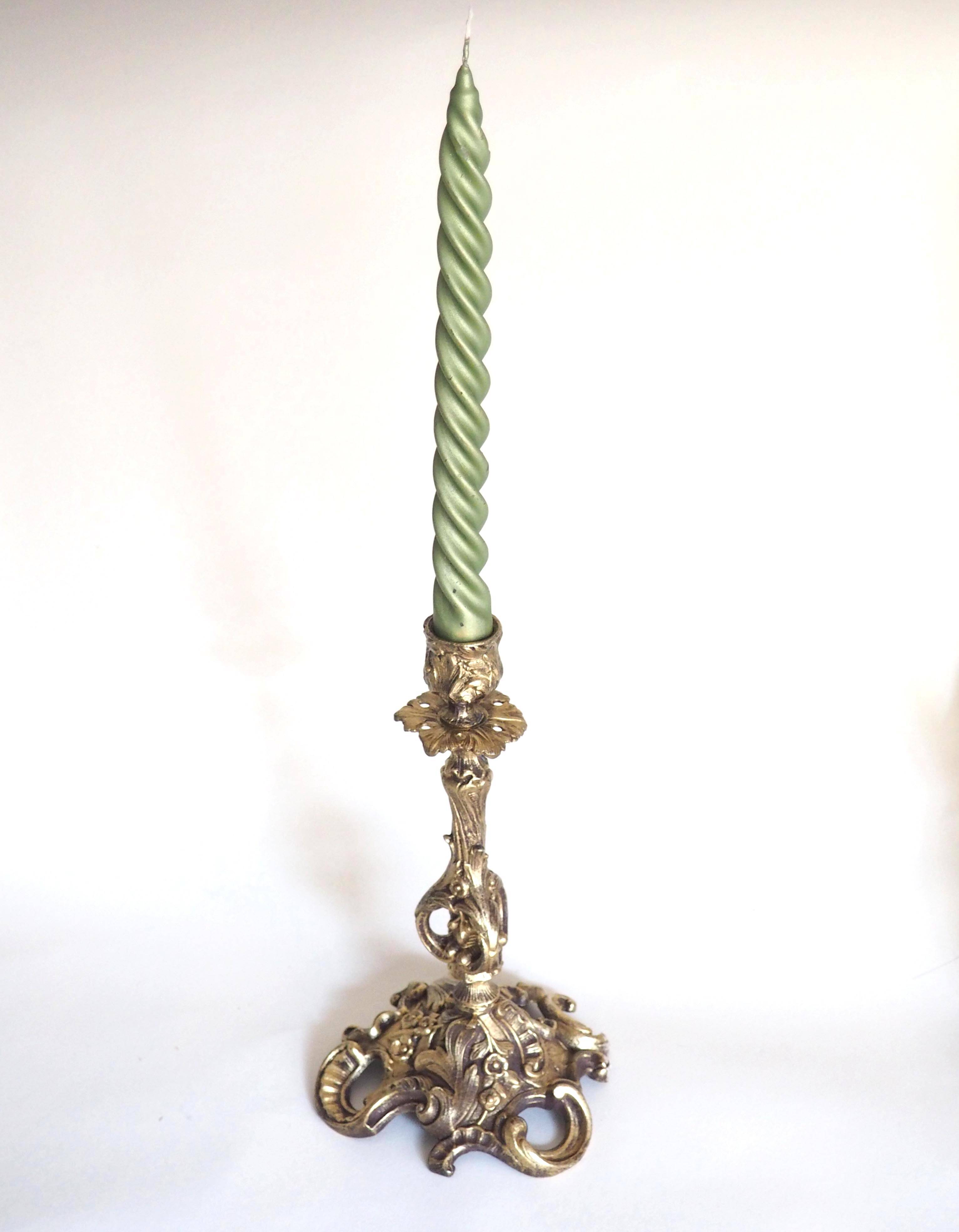 Bronze rockery candle holder