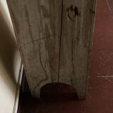 Old neo-classical workshop stool in washed wood h130cm