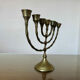 Menorah hanukkah candle holder in brass 7 candles
