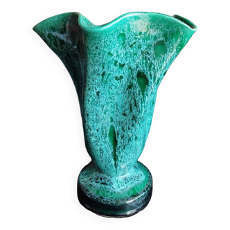 Marius Giuge Vallauris ceramic vase signed