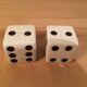 Pepper salt shaker dice to play ceramic, salt and pepper