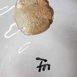 White enamelled ceramic candy box