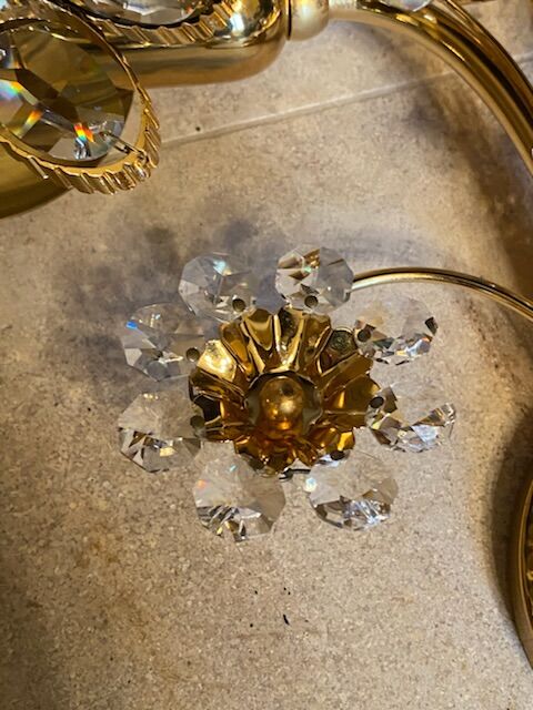 Pair of Palwa flower sconces