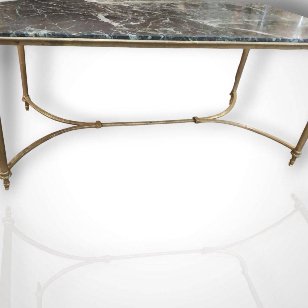 Bronze and marble coffee table, 20th century