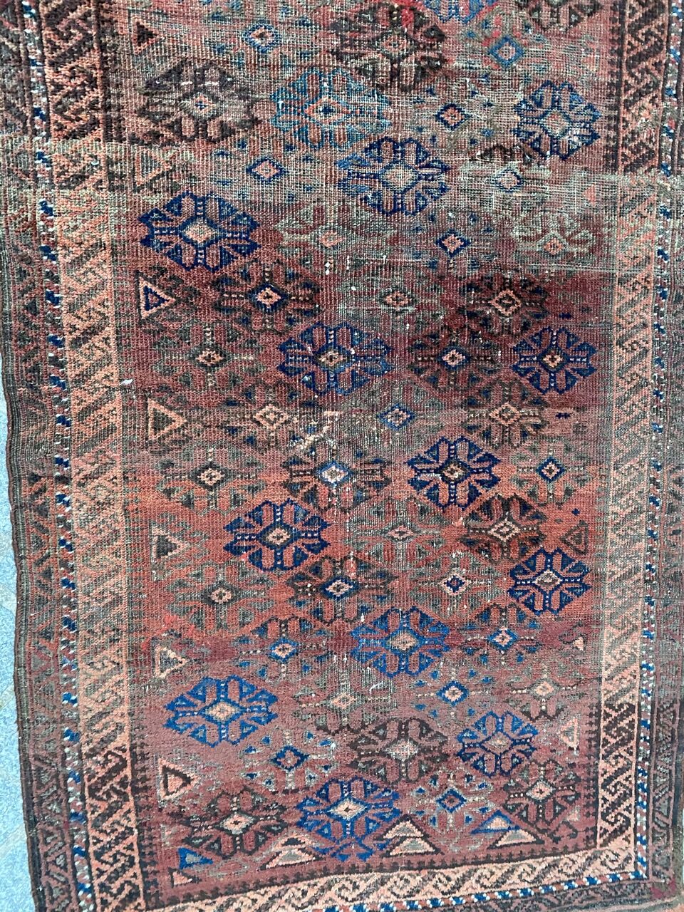 Old carpet Afghan Belutch 85x136 cm