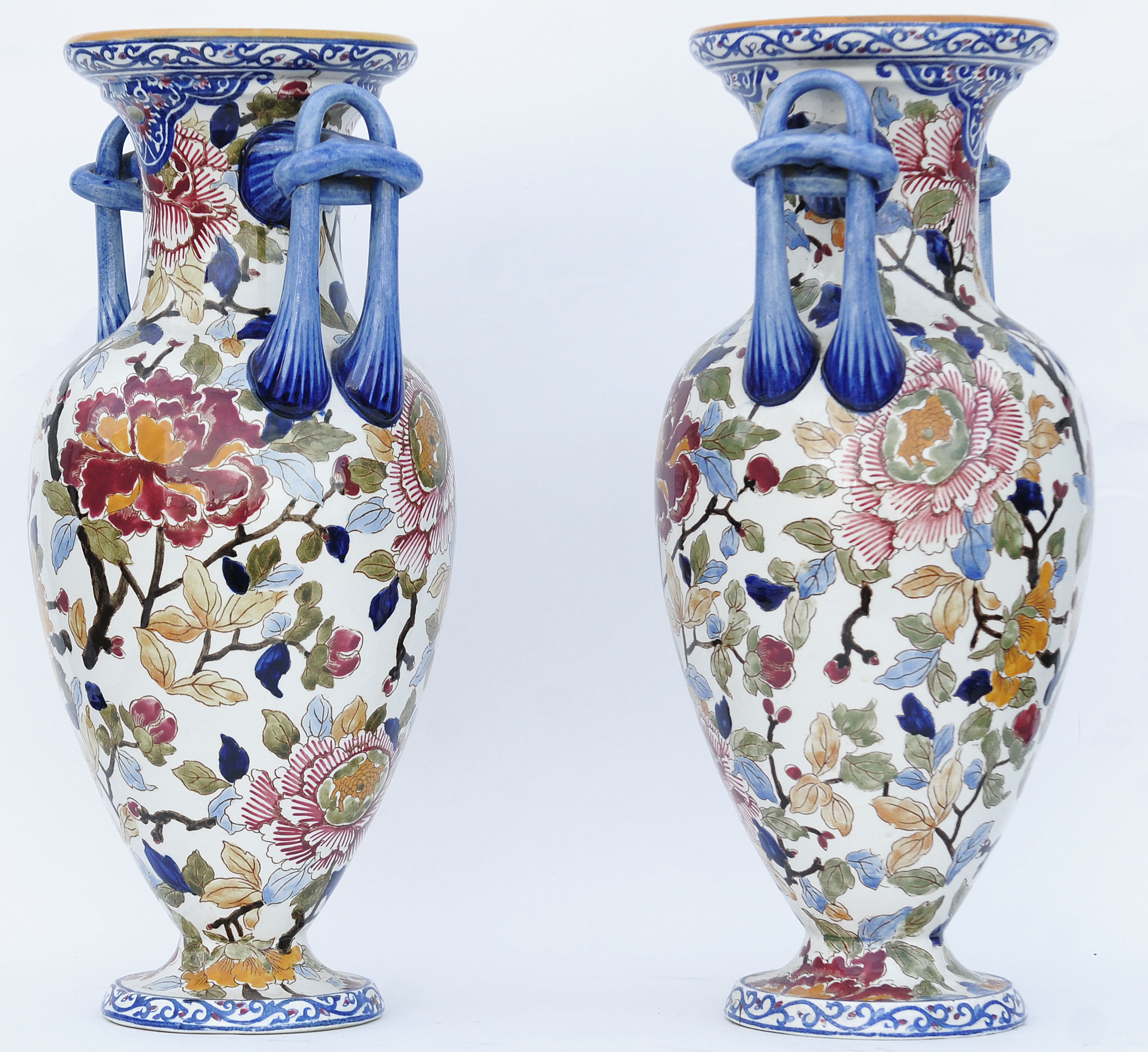 Pair of Gien's faience vases